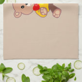 Beige Schattigee Bowtie Teddy Bear Theedoek (Gevouwen)