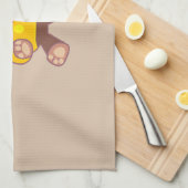 Beige Schattigee Bowtie Teddy Bear Theedoek (Quarter Fold)