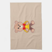 Beige Schattigee Bowtie Teddy Bear Theedoek (Verticaal)