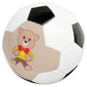 Beige Schattigee Bowtie Teddy Bear Voetbal (Drie kwart)