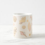 Beige Schelpen Patroon Koffiemok (Center)