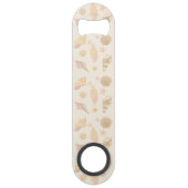 Beige Schelpen Patroon Speed Flessenopener (Achterkant)