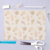 Beige Schelpen Patroon Tissuepapier (Craft)
