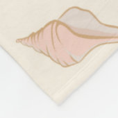 Beige Schelpenpatroon Fleece Deken (Hoek)