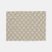 Beige schilderprintpatroon fleece deken (Voorkant (Horizontaal))