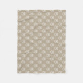 Beige schilderprintpatroon fleece deken (Voorkant)