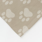 Beige schildert het Patroon van Drukken met douane Fleece Deken (Hoek)