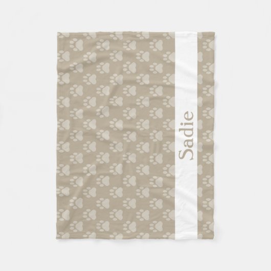 Beige schildert het Patroon van Drukken met douane Fleece Deken (Voorkant)