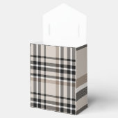 Beige Schotse Tartan Plaid Bedankdoosjes (Geopend)