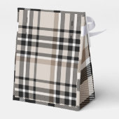 Beige Schotse Tartan Plaid Bedankdoosjes (Achterkant)