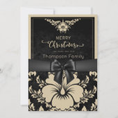 Beige schrift prettig kerstfeest en een gelukkig n kaart (Voorkant)