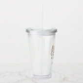 Beige Script Bridesmaid Acryl Drinkbeker (Rechts)