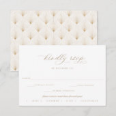 Beige Script Wedding RSVP Meal Choice (Voorkant / Achterkant)
