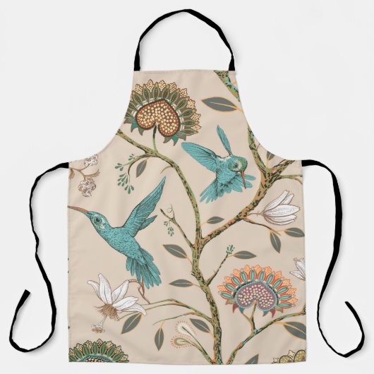 Beige seamless pattern with stylized flowers and b schort (Voorkant)
