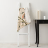 Beige seamless pattern with stylized flowers and b sherpa deken (In situ)