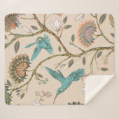 Beige seamless pattern with stylized flowers and b sherpa deken (Voorkant (horizontaal))