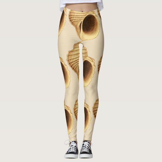 Beige Seashells Leggings (Voorkant)
