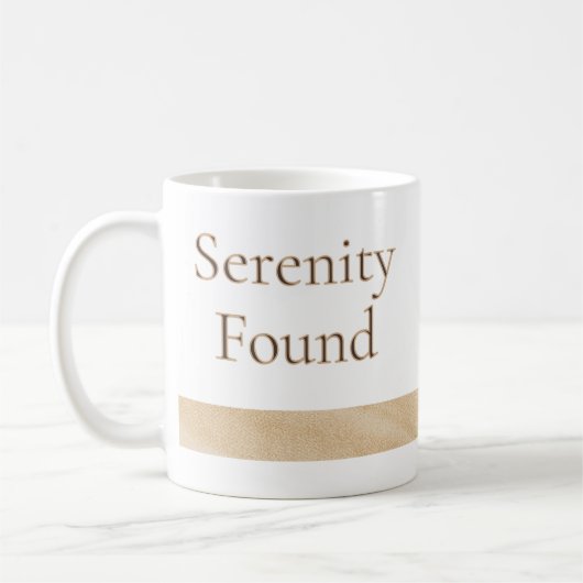 Beige Serenity Band Mug Koffiemok (Links)