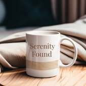 Beige Serenity Band Mug Koffiemok