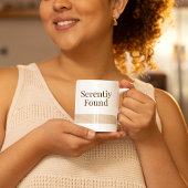 Beige Serenity Band Mug Koffiemok
