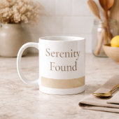Beige Serenity Band Mug Koffiemok