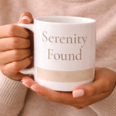 Beige Serenity Band Mug Koffiemok
