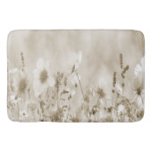Beige Shaded Wild Flowers Badmat (Voorkant)