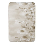 Beige Shaded Wild Flowers Badmat (Voorkant Verticaal)