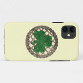 Beige Shamrock en Celtic Knots iPhone 5 Hoesje (Achterkant (horizontaal))