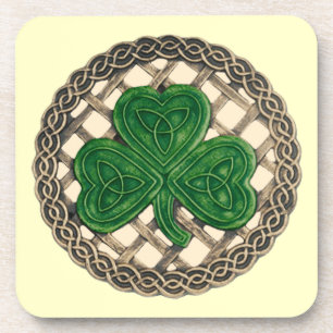 Beige Shamrock en Celtic Knots Onderzetters