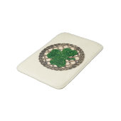 Beige Shamrock op Keltische Knots Badmat (Gekanteld)