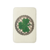 Beige Shamrock op Keltische Knots Badmat (Voorkant Verticaal)