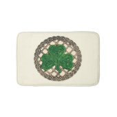 Beige Shamrock op Keltische Knots Badmat (Voorkant)