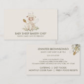 Beige Sheep Chef Bakery Visitekaartje (Voorkant / Achterkant)