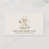 Beige Sheep Chef Bakery Visitekaartje (Voorkant)