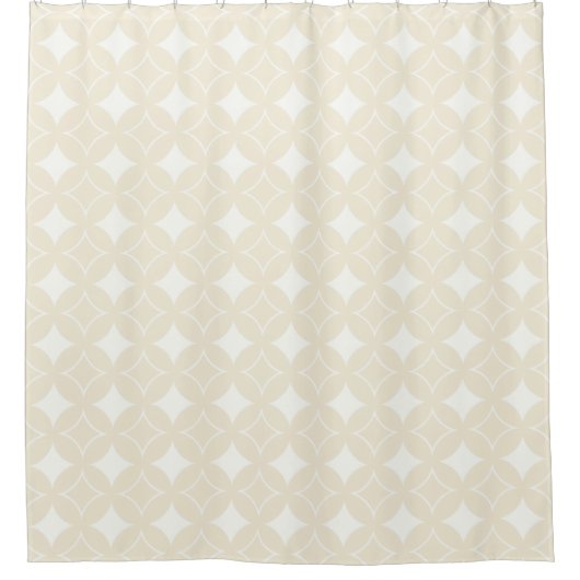 Beige shippo-patroon douchegordijn (Voorkant)