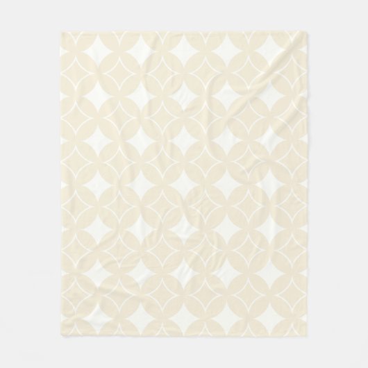 Beige shippo-patroon fleece deken (Voorkant)