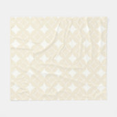 Beige shippo-patroon fleece deken (Voorkant (Horizontaal))