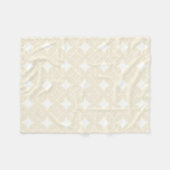 Beige shippo-patroon fleece deken (Voorkant (Horizontaal))