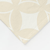 Beige shippo-patroon fleece deken (Hoek)