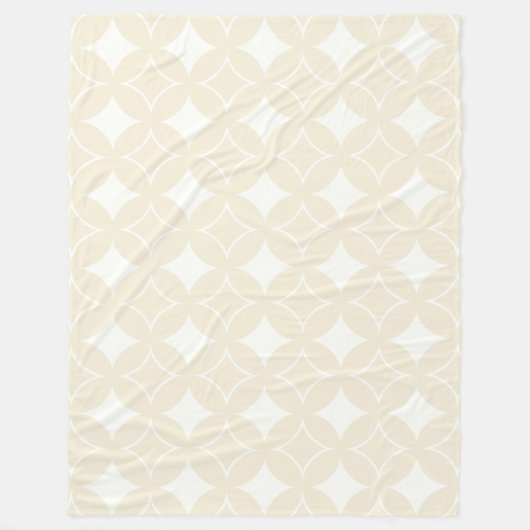 Beige shippo-patroon fleece deken (Voorkant)