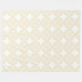 Beige shippo-patroon fleece deken (Voorkant (Horizontaal))