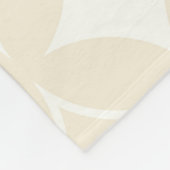Beige shippo-patroon fleece deken (Hoek)