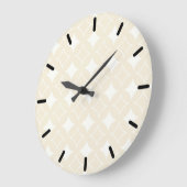 Beige shippo-patroon grote klok (Hoek)