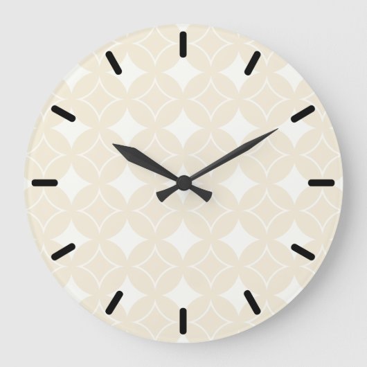 Beige shippo-patroon grote klok (Voorkant)