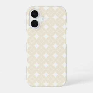 Beige shippo patroon iPhone 16 hoesje