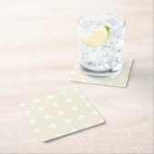 Beige shippo-patroon kartonnen onderzetters (Insitu)