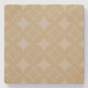 Beige shippo-patroon stenen onderzetter