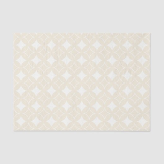 Beige shippo-patroon tissuepapier (Voorkant)