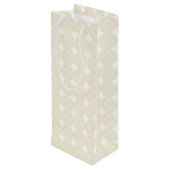 Beige shippo-patroon wijn cadeautas (Achterkant Gekanteld)